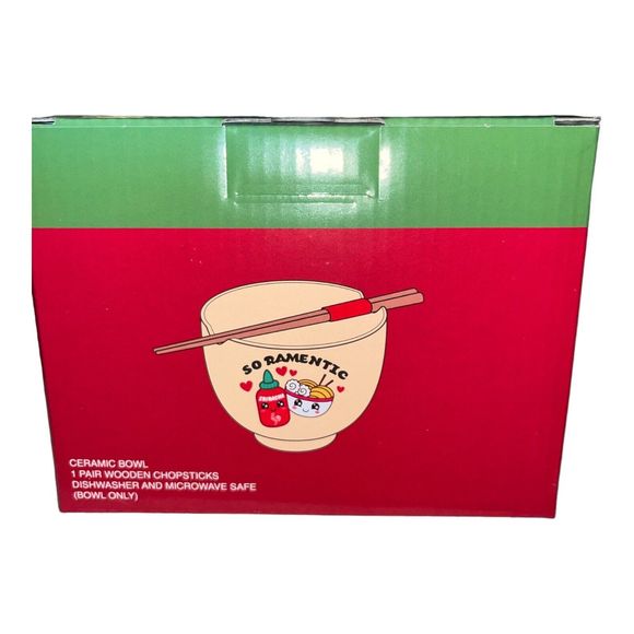 Sriracha Hot Chili Sauce SO RAMENTIC Noodle Bowl and Chopsticks Set NEW IN BOX - Picture 6 of 7